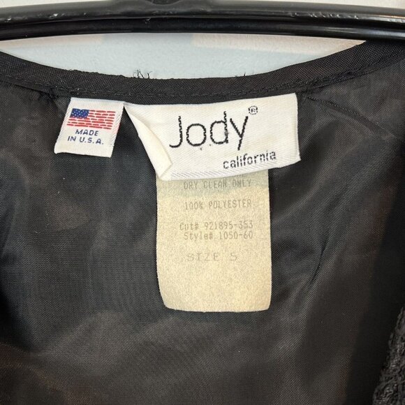 Gothic Chic Black Lace Long Sleeve Dress Size 5 Vintage 80s/90s Lace Up - Picture 5 of 11